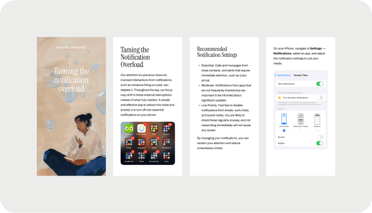 Pages of digital hygiene guide