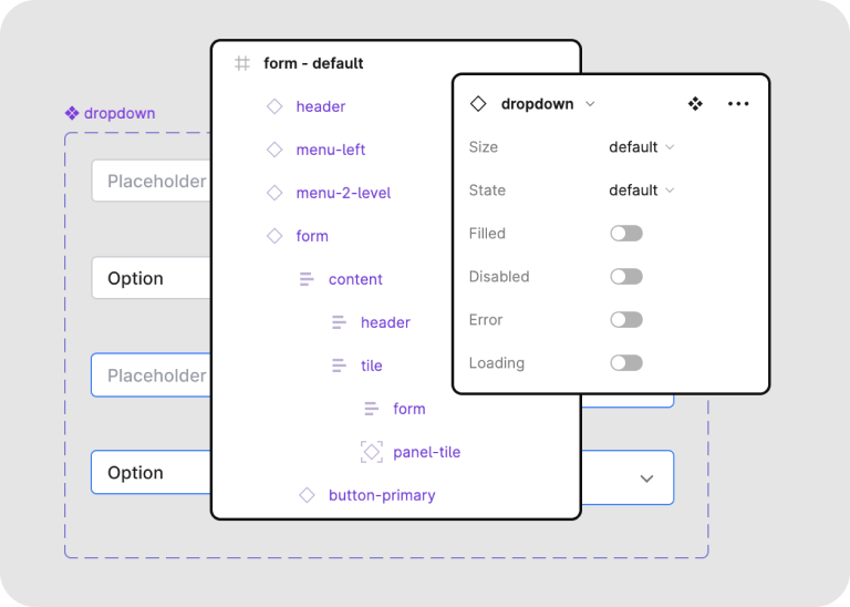 Components and layers in Figma